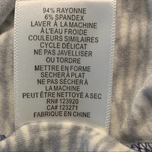 New La made blouse top cold shoulder spaghetti strap.  Blue print size medium - Picture 6 of 9